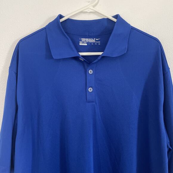 Nike Golf Tour Performance Dri-Fit Polo Shirt Blue-2XL-Kendrick Course-NWOT - Picture 3 of 10